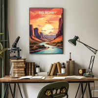 Big Bend National Park Landscape Travel Poster