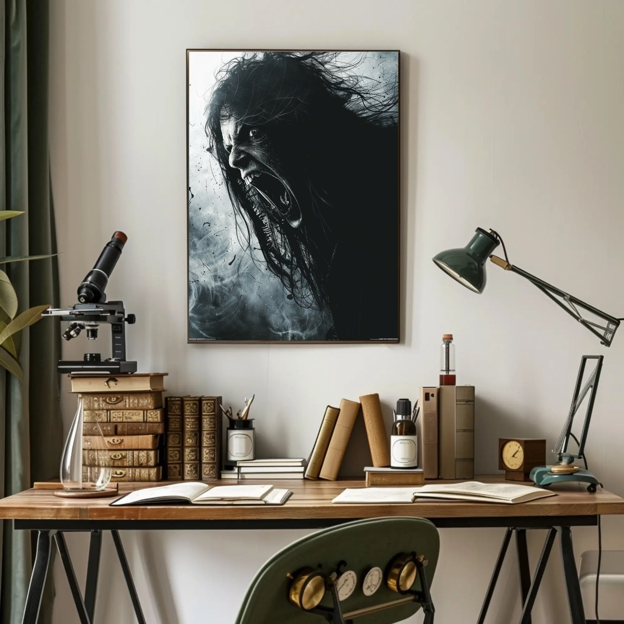 Intense Expression Art Poster for Home Decor and Wall Art PosterGoat