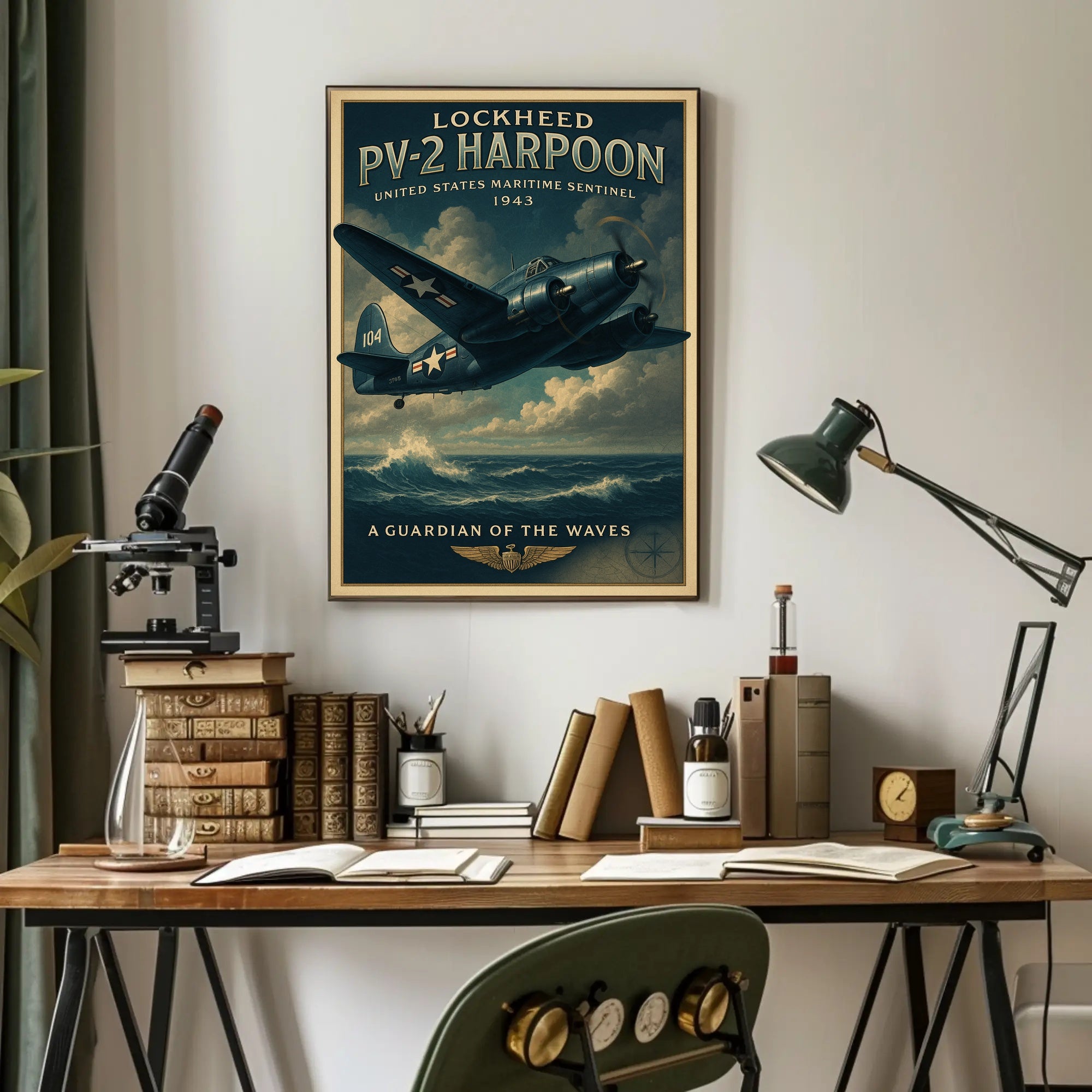 Lockheed PV2 Harpoon Vintage Aviation Poster