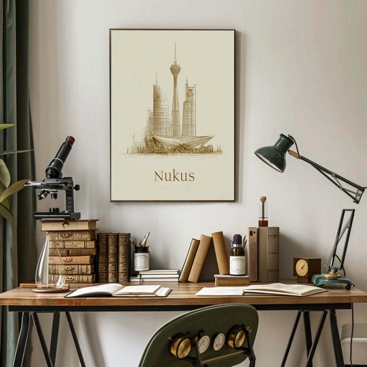 Nukus Skyline Poster