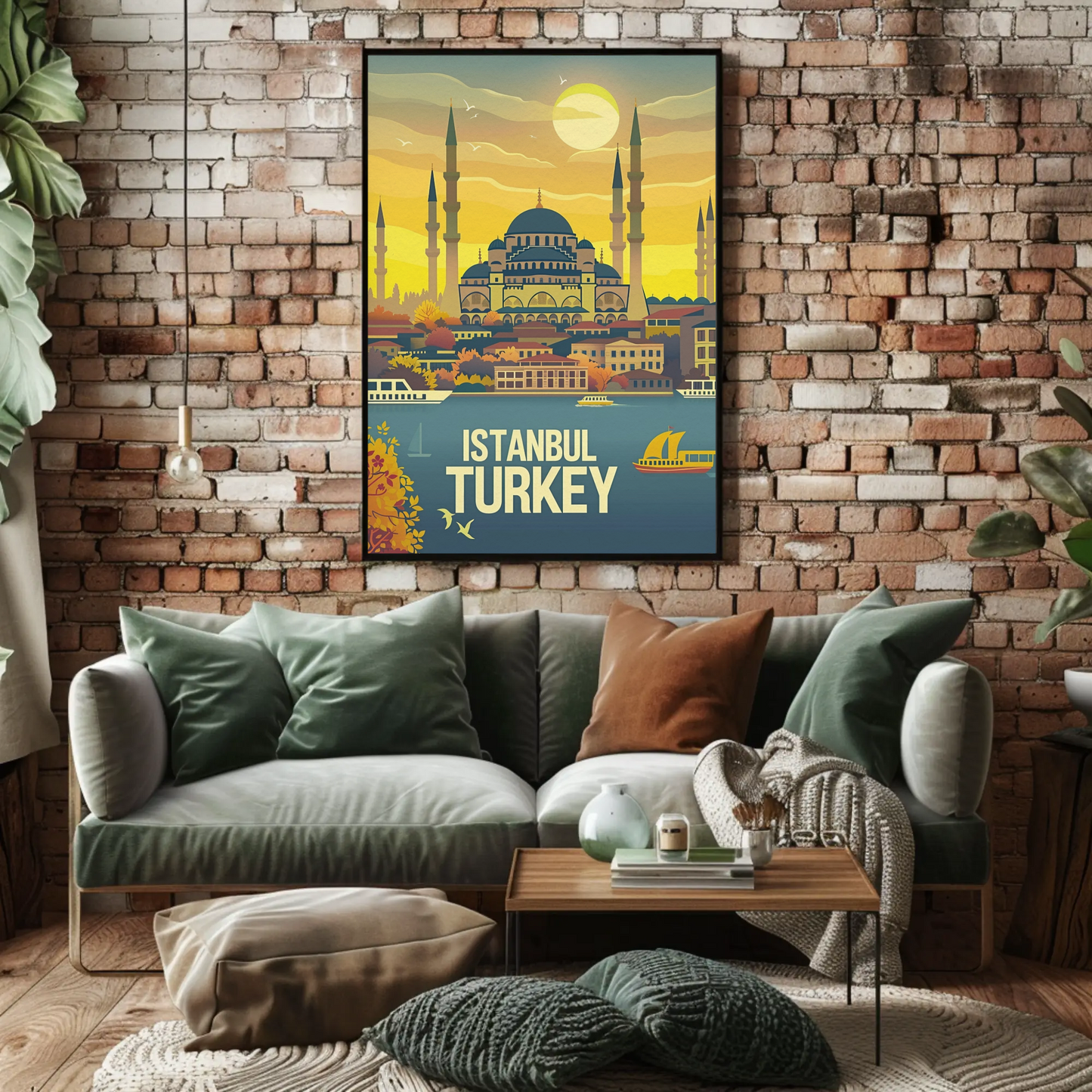 Istanbul Turkey Vintage Poster