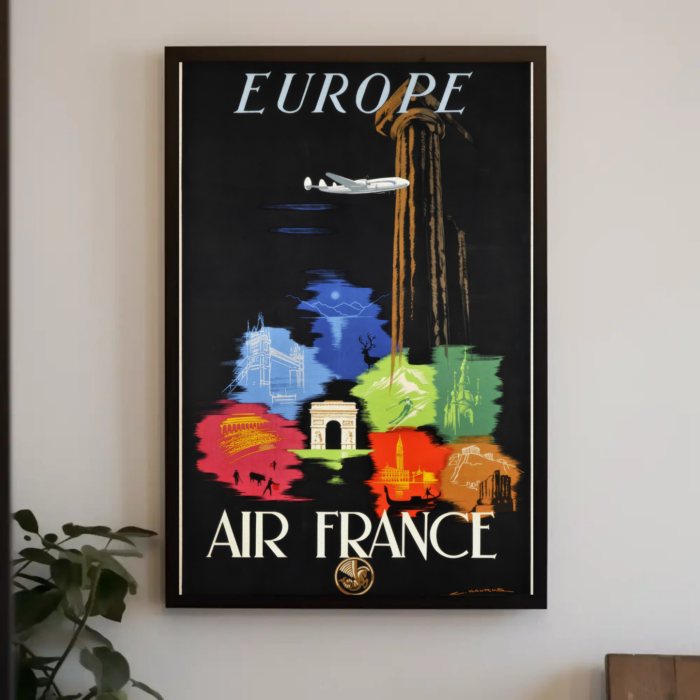1948 Air France Travel Poster