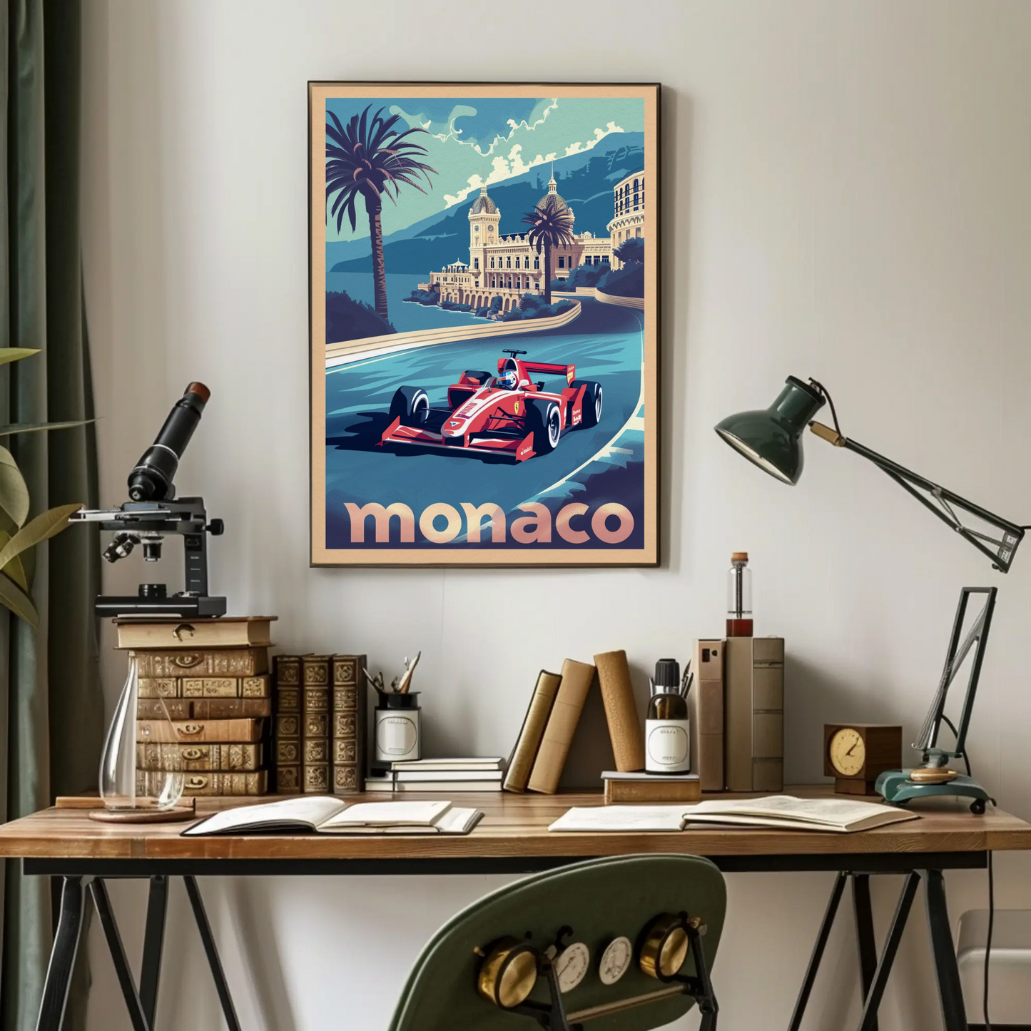 Monaco Formula One Racing Heritage Travel Poster