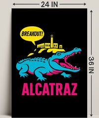 Breakout from Alcatraz Poster PosterGoat