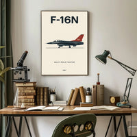 F-16N Fighter Jet Military Recruitment Poster PosterGoat