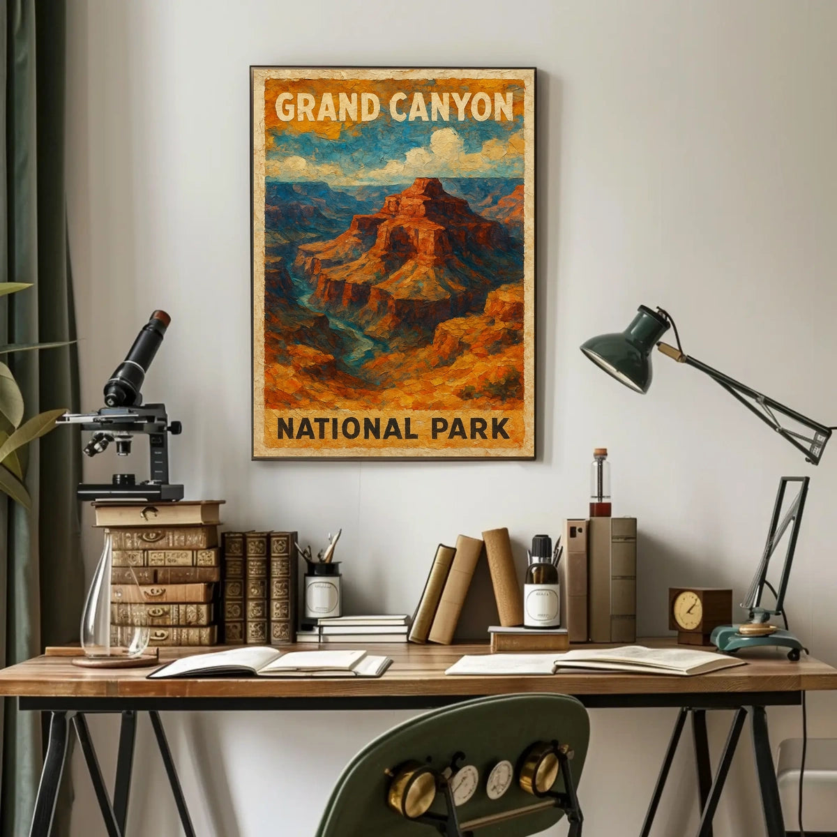 Grand Canyon National Park Explorer Vintage Decor Poster