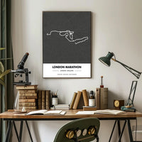 London Marathon Route Map: Bold and Minimalist Sports Poster