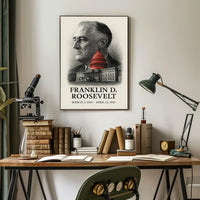 Franklin D. Roosevelt 32nd President of the United States Reflections Poster