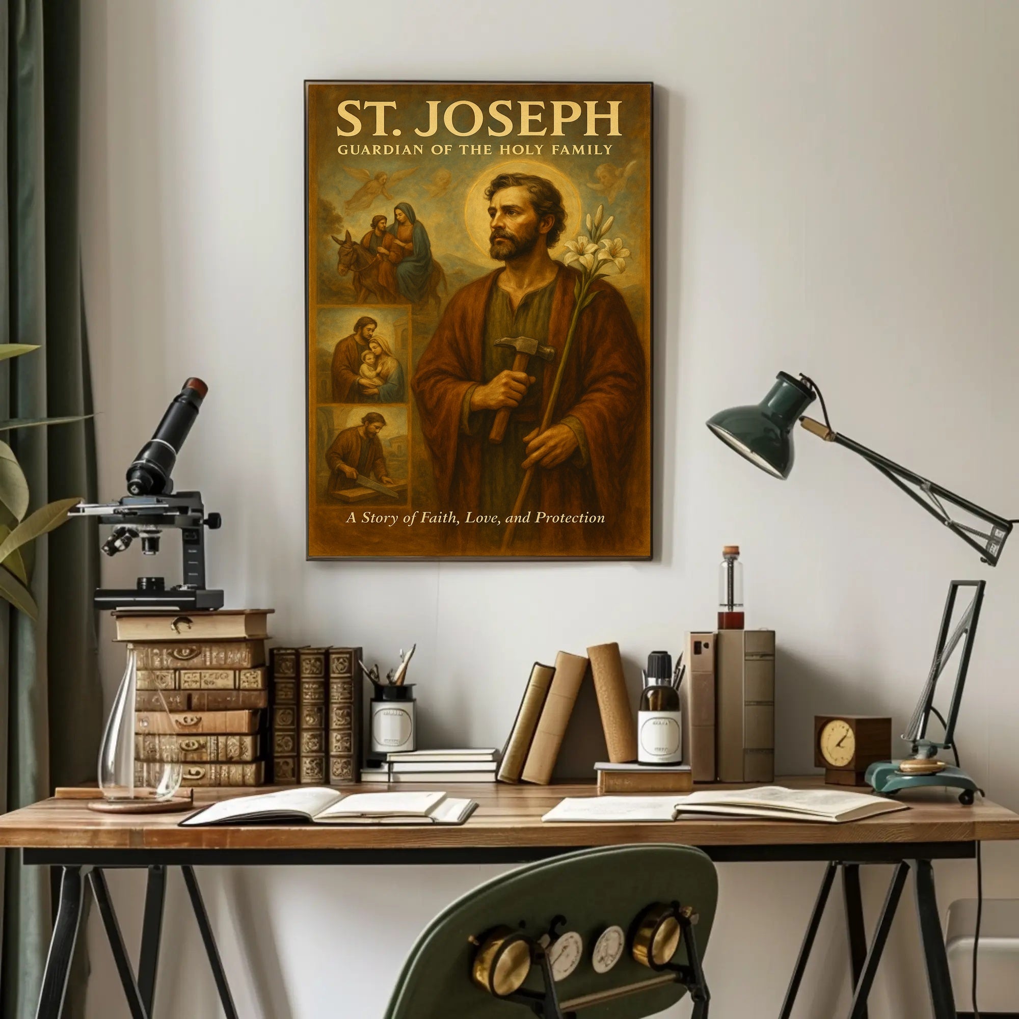 St. Joseph Guardian of the Holy Family Poster PosterGoat