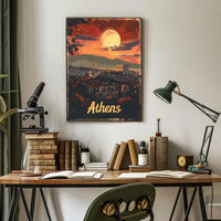 Athens at Dusk Poster