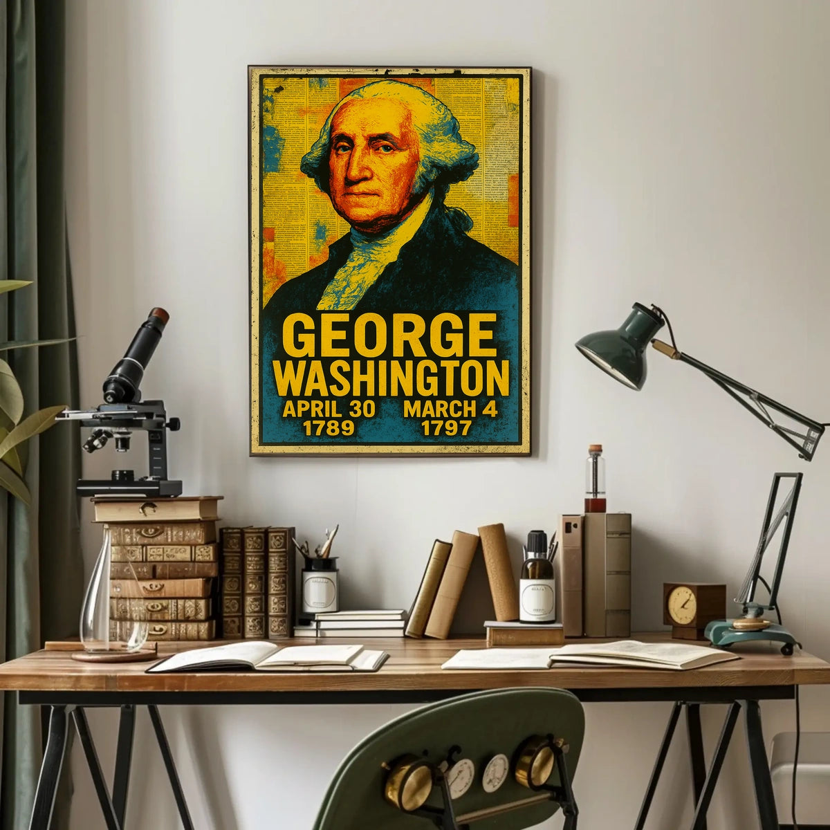 George Washington Pop Art Patriotic Poster Print