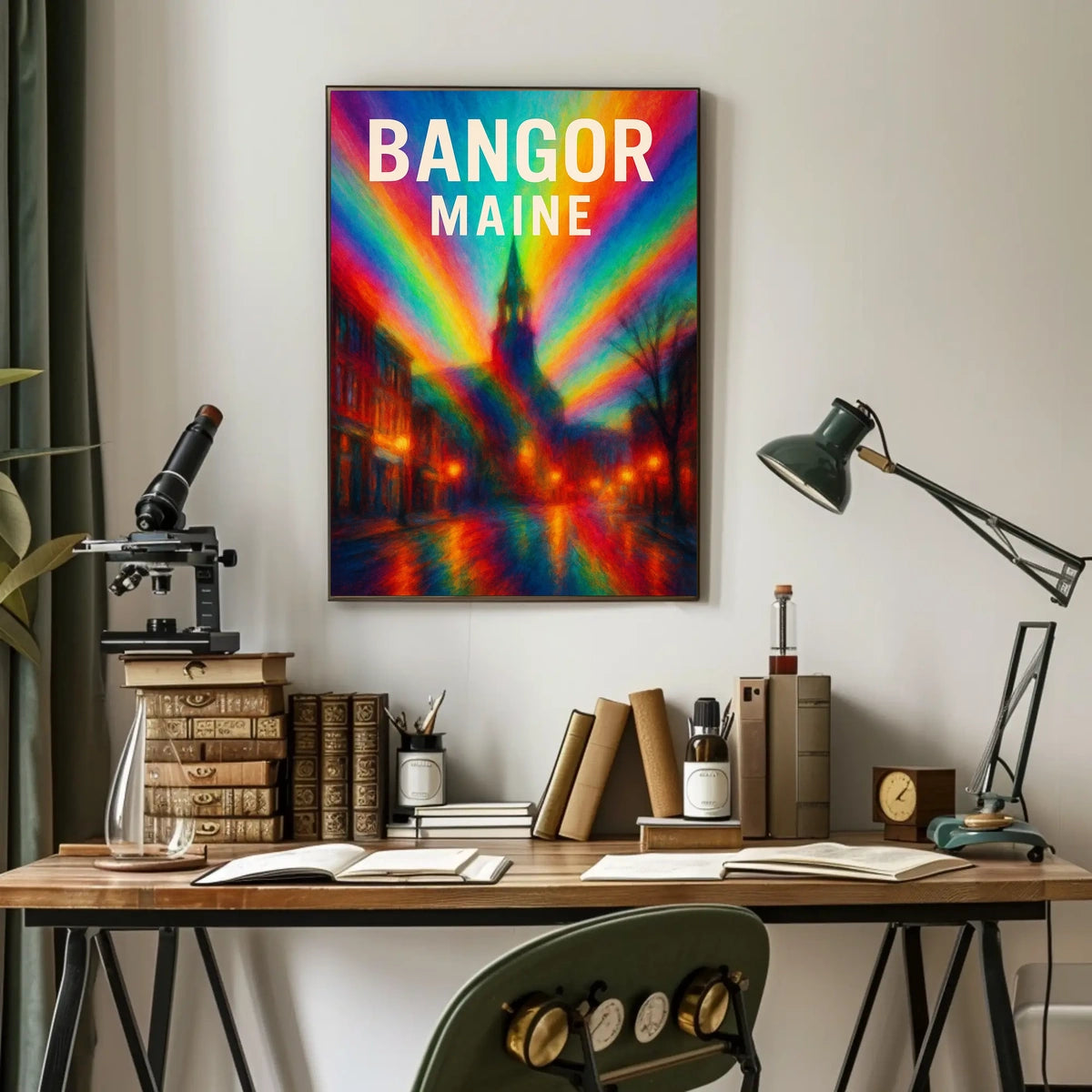 Bangor, Maine A Vibrant Impression Poster