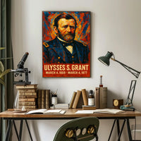 Ulysses S. Grant 18th President of the United States Glitch Hop Art Poster