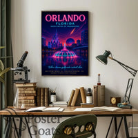 Orlando Neon Fantasy Travel Poster