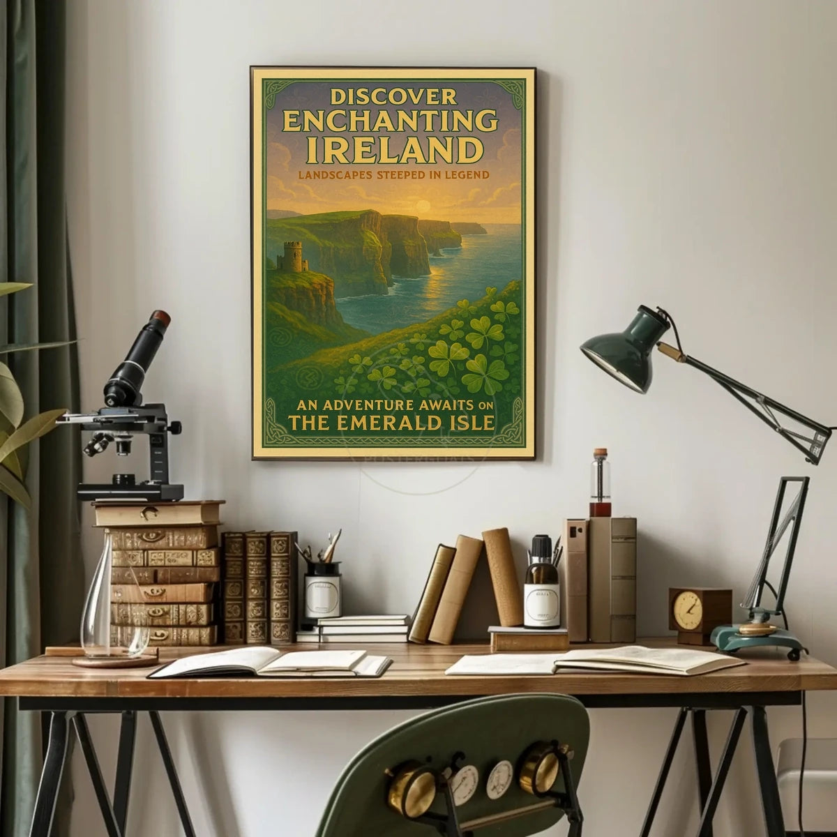 Ireland's Enchanting Cliffs Travel Poster