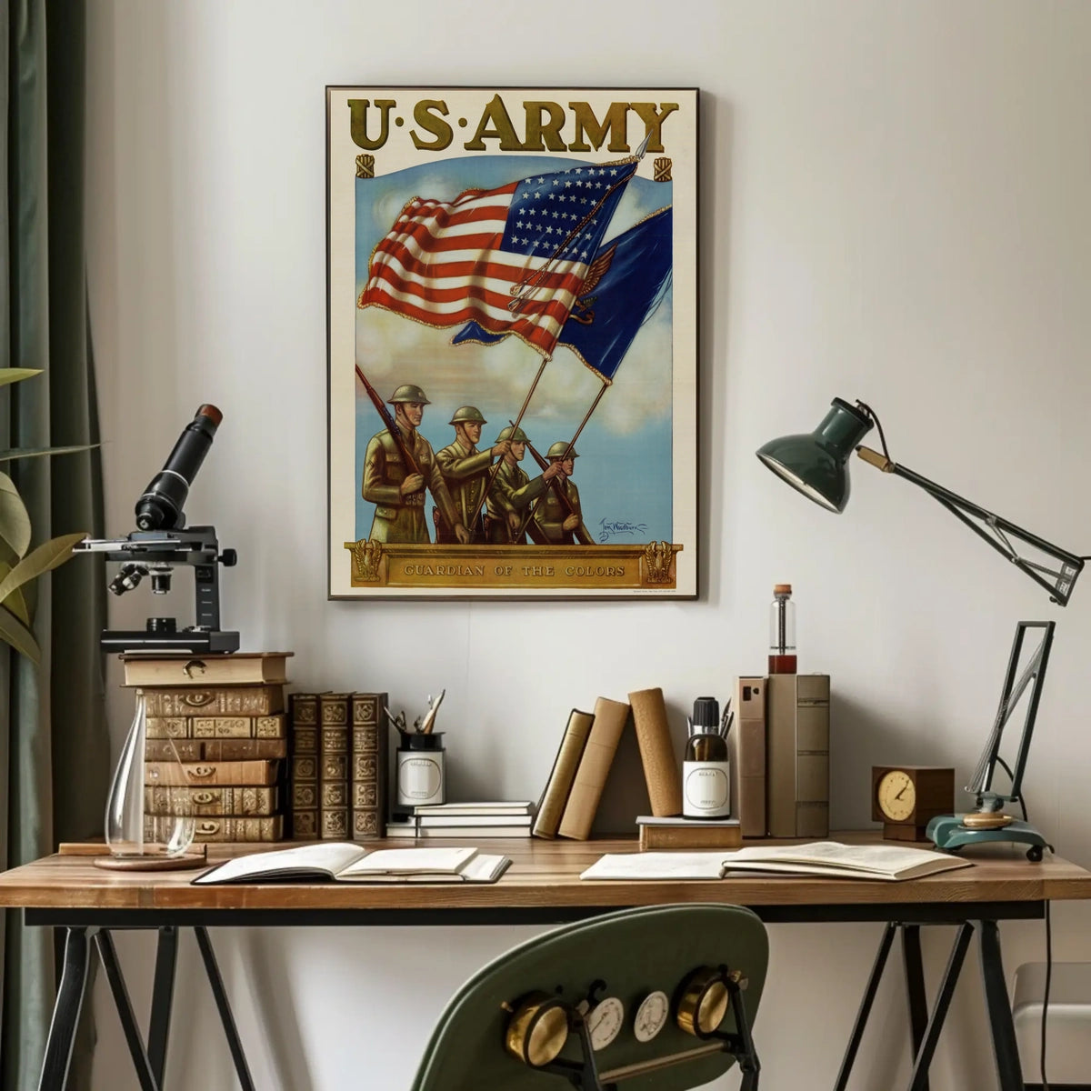 U.S. Army Patriotic Vintage Military Recruitment Poster