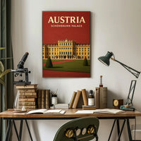 Schönbrunn Palace Vintage Travel Art Poster