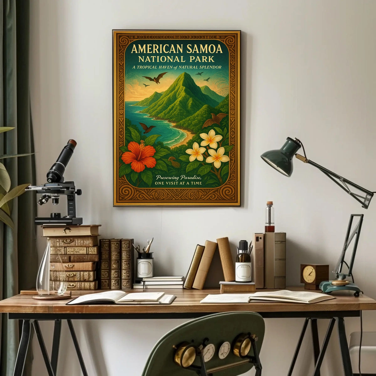 American Samoa National Park Scenic Vista Travel Poster