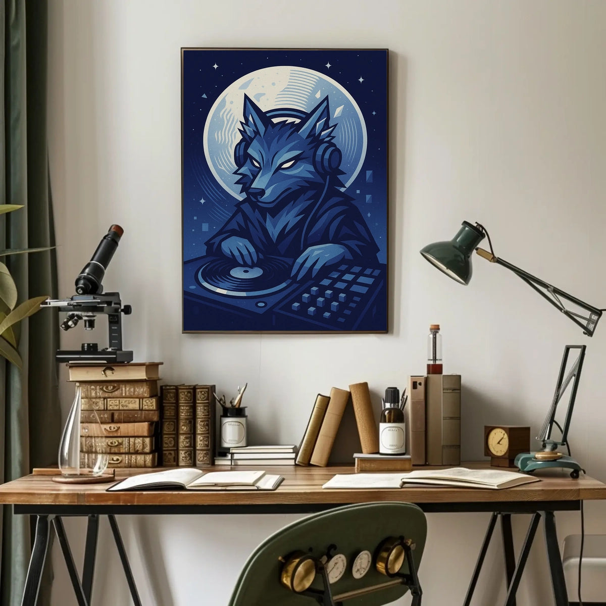 Dj Wolf Under The Moon Poster