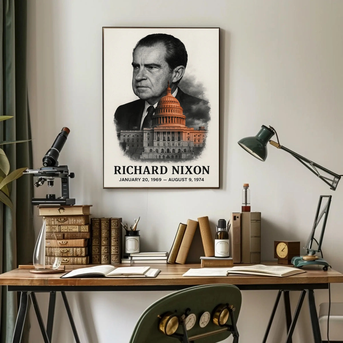 Richard Nixon 37th President of the United States Reflections Poster