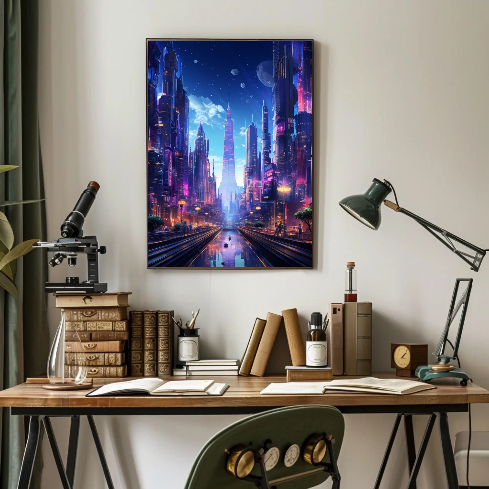Futuristic Cityscape Poster