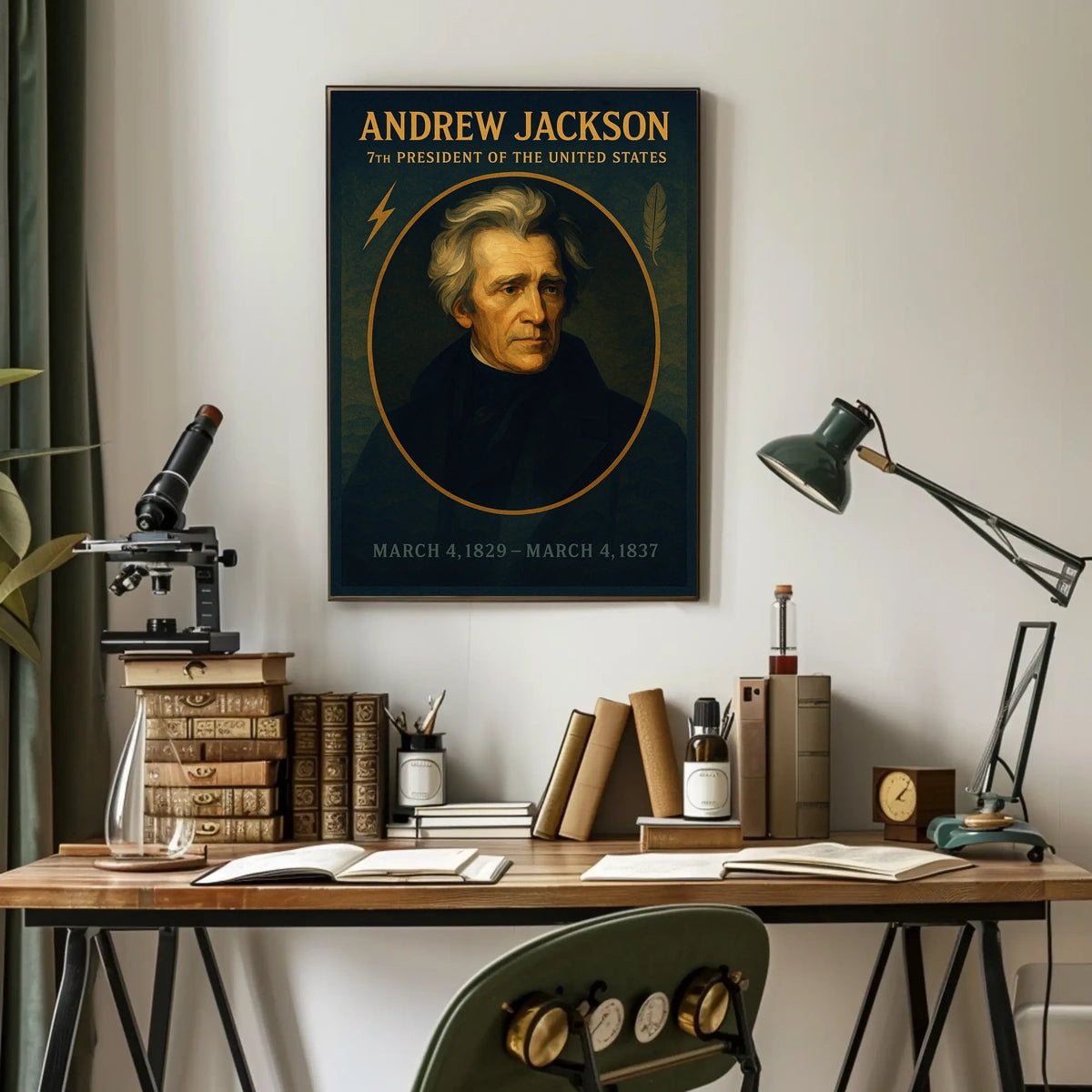 Andrew Jackson Presidential Legacy Poster For History Fans
