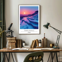 Pamukkale Sunset Travel Poster