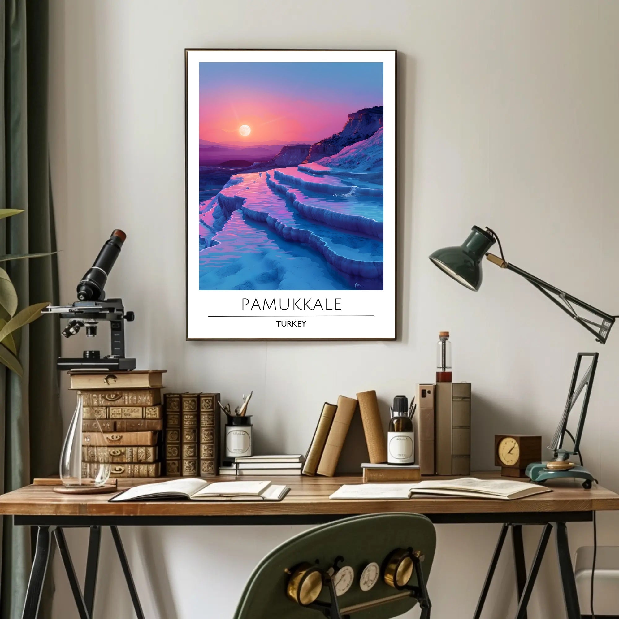 Pamukkale Sunset Travel Poster