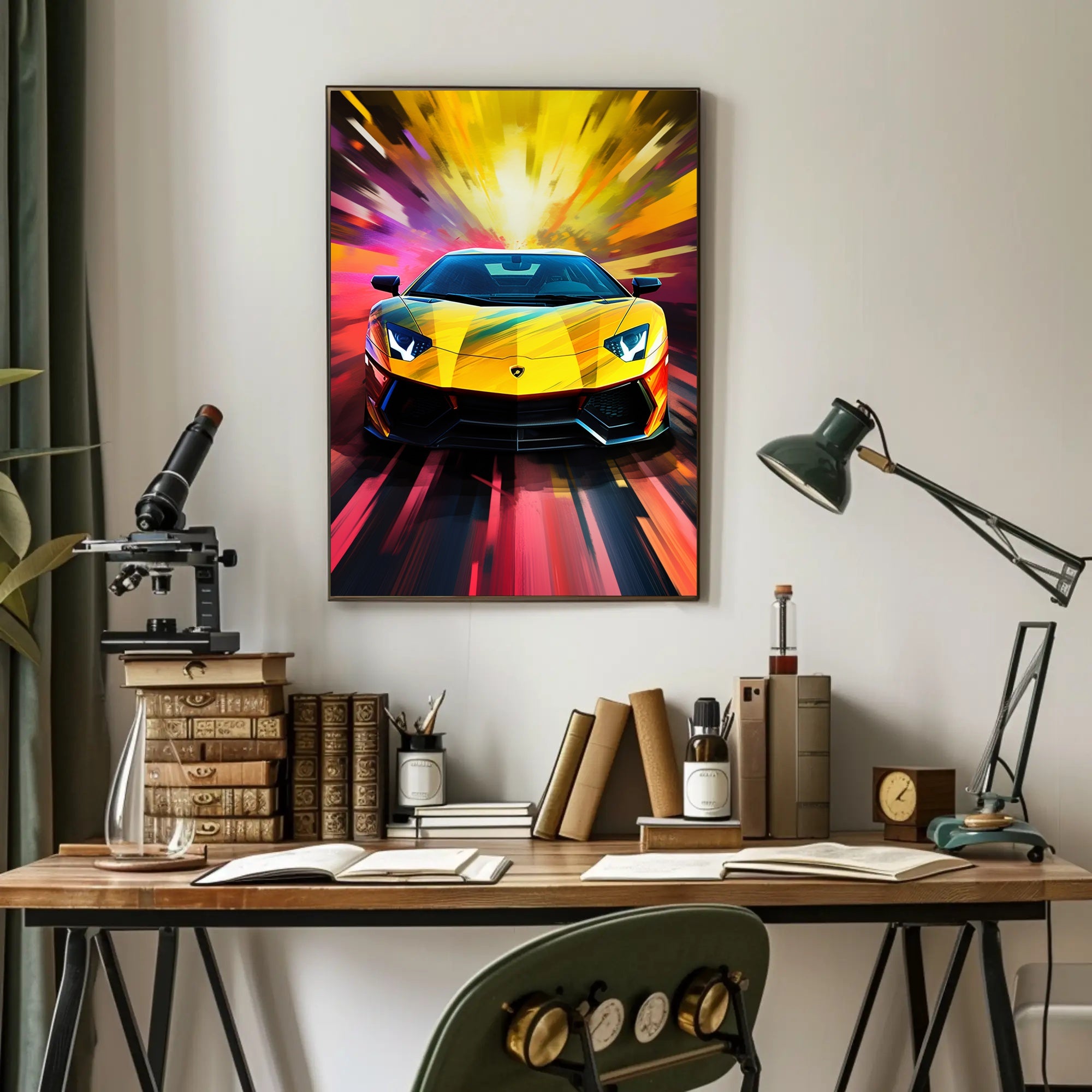Speed and Color Burst Poster PosterGoat