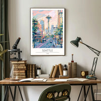 Seattle Cityscape Poster PosterGoat