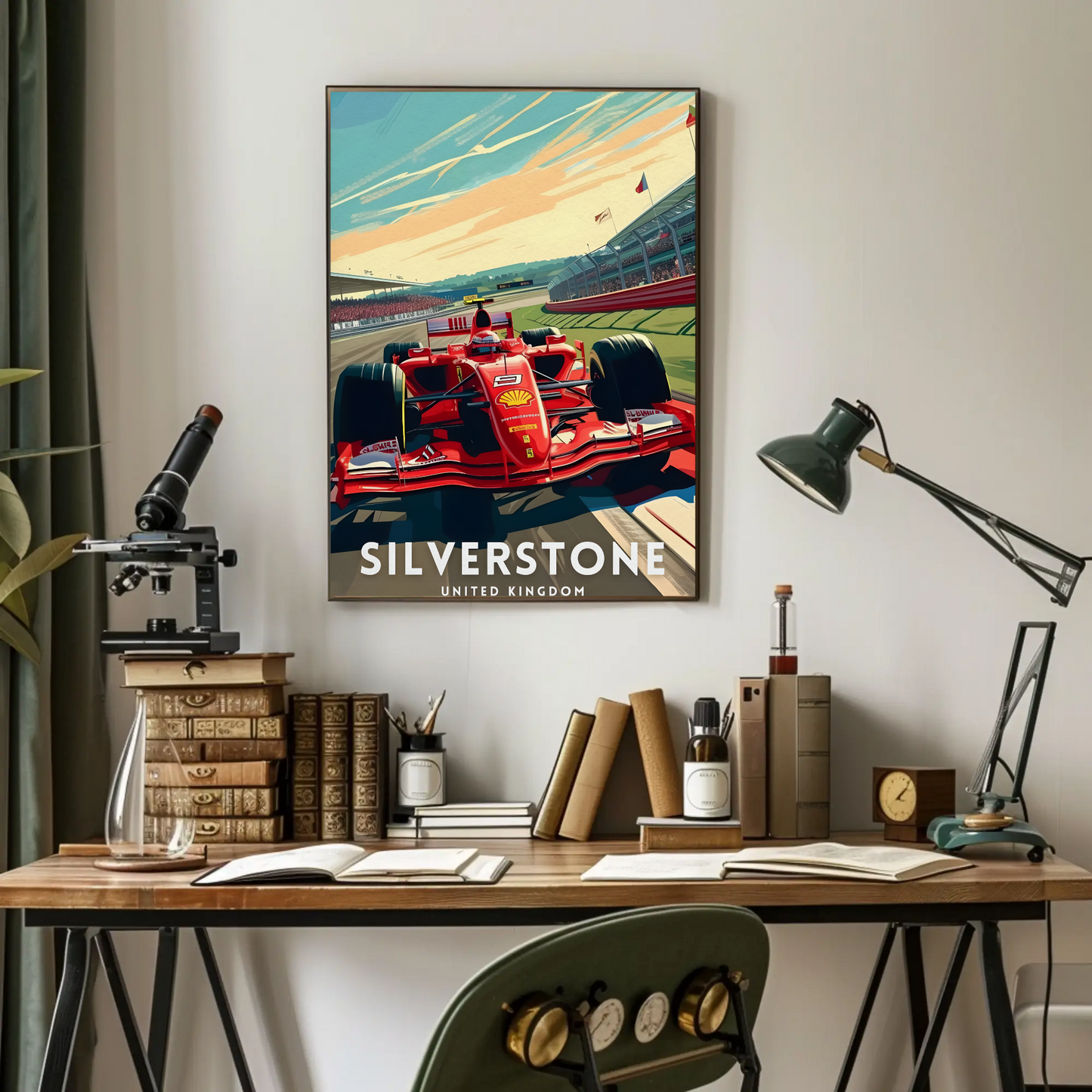 Silverstone Formula One Racing Travel Poster