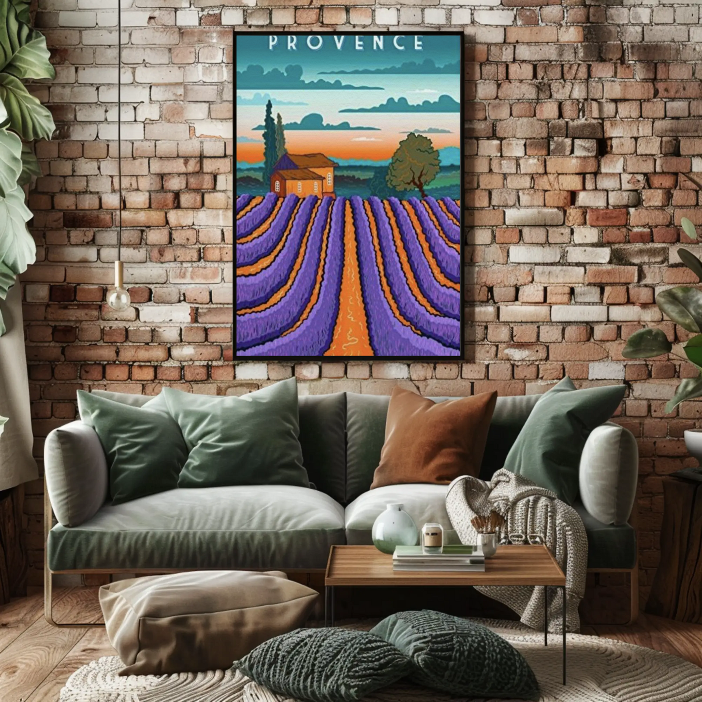 Provence Vintage Poster Lavender Fields