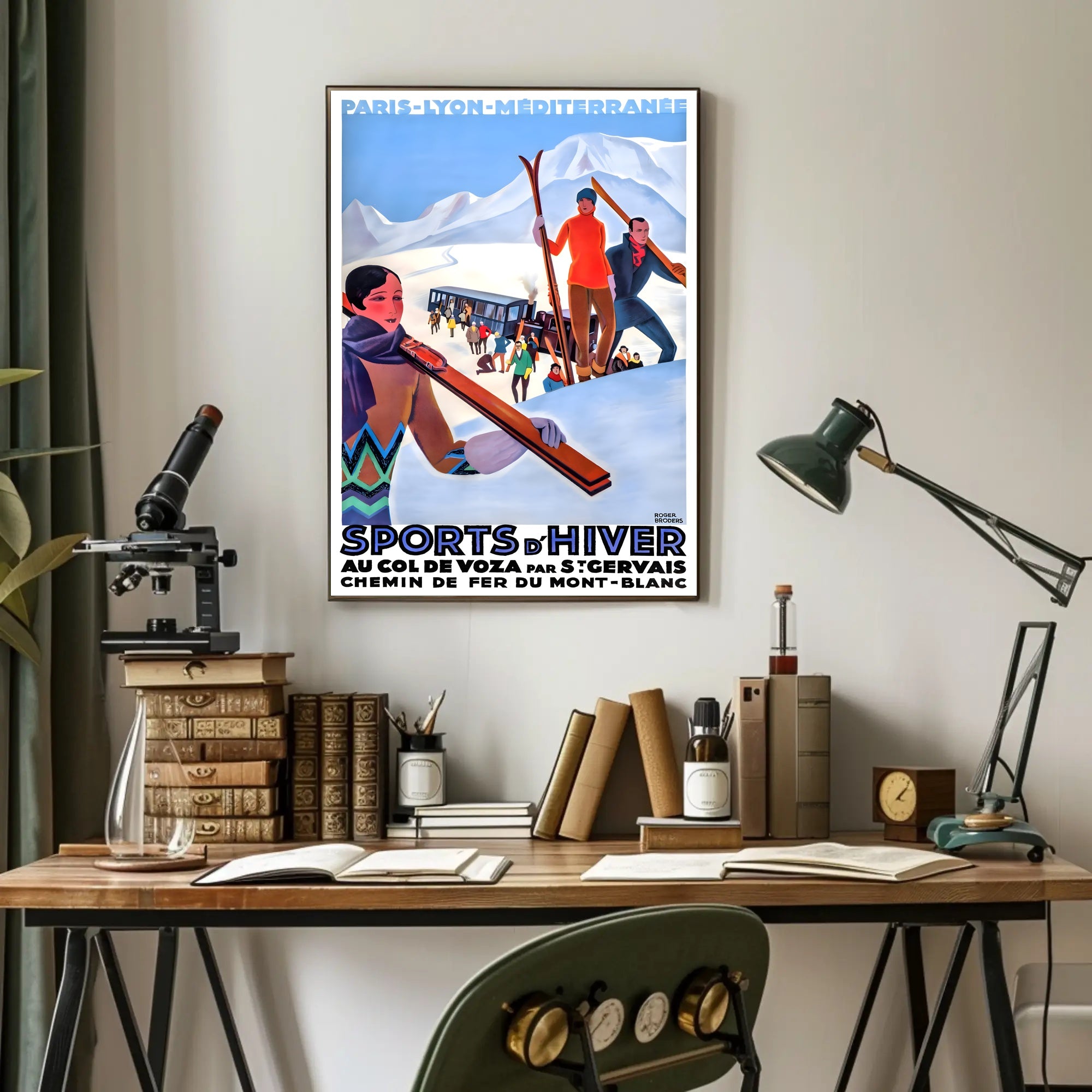 Vintage Ski Adventure at Mont Blanc Travel Poster PosterGoat