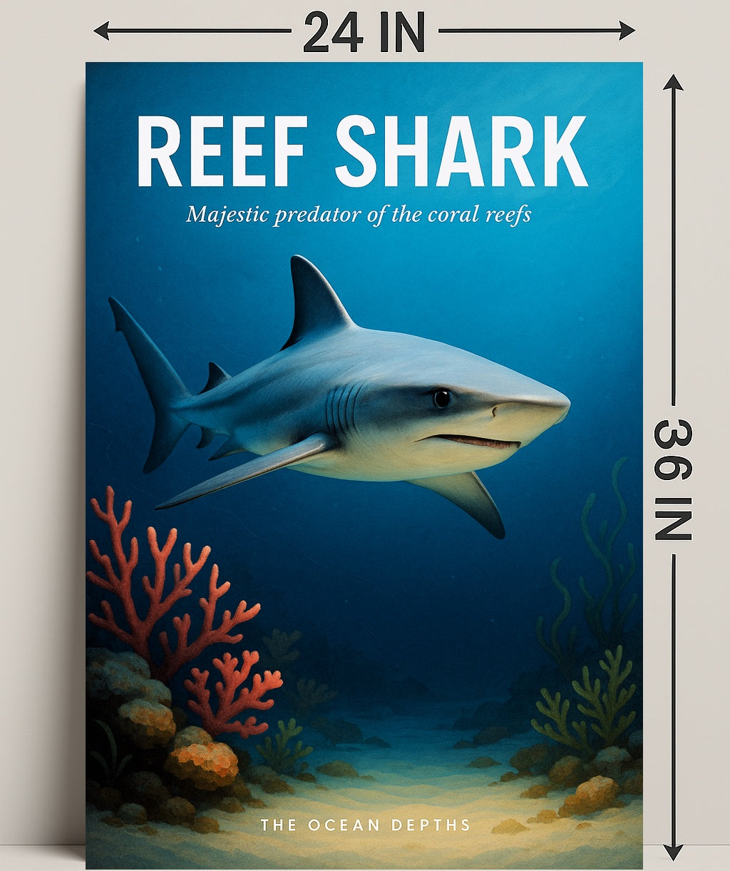 Reef Shark Majestic Predator Poster PosterGoat
