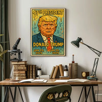 Trump Fluid Transition Patriotic Expressionism Poster