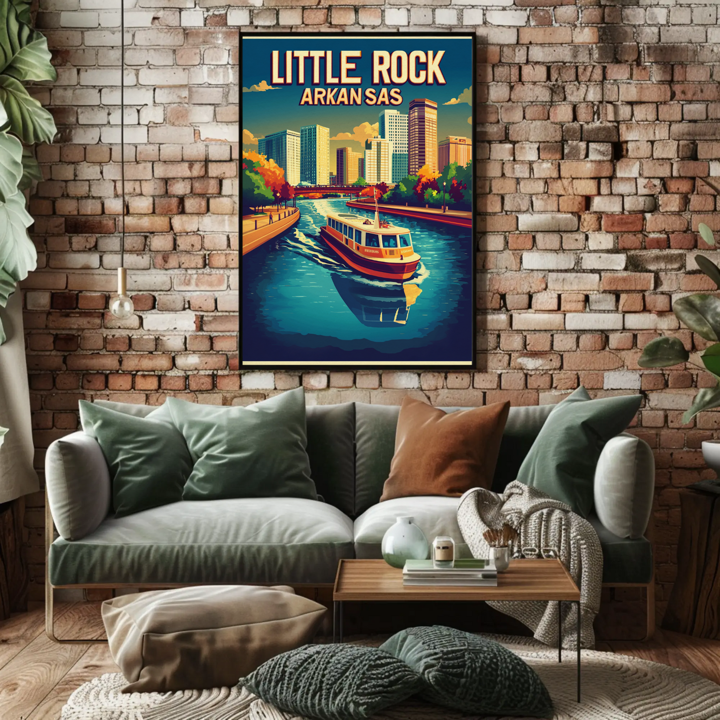 Little Rock Arkansas Vintage Poster