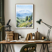 Majestic Mountain Landscape Poster PosterGoat