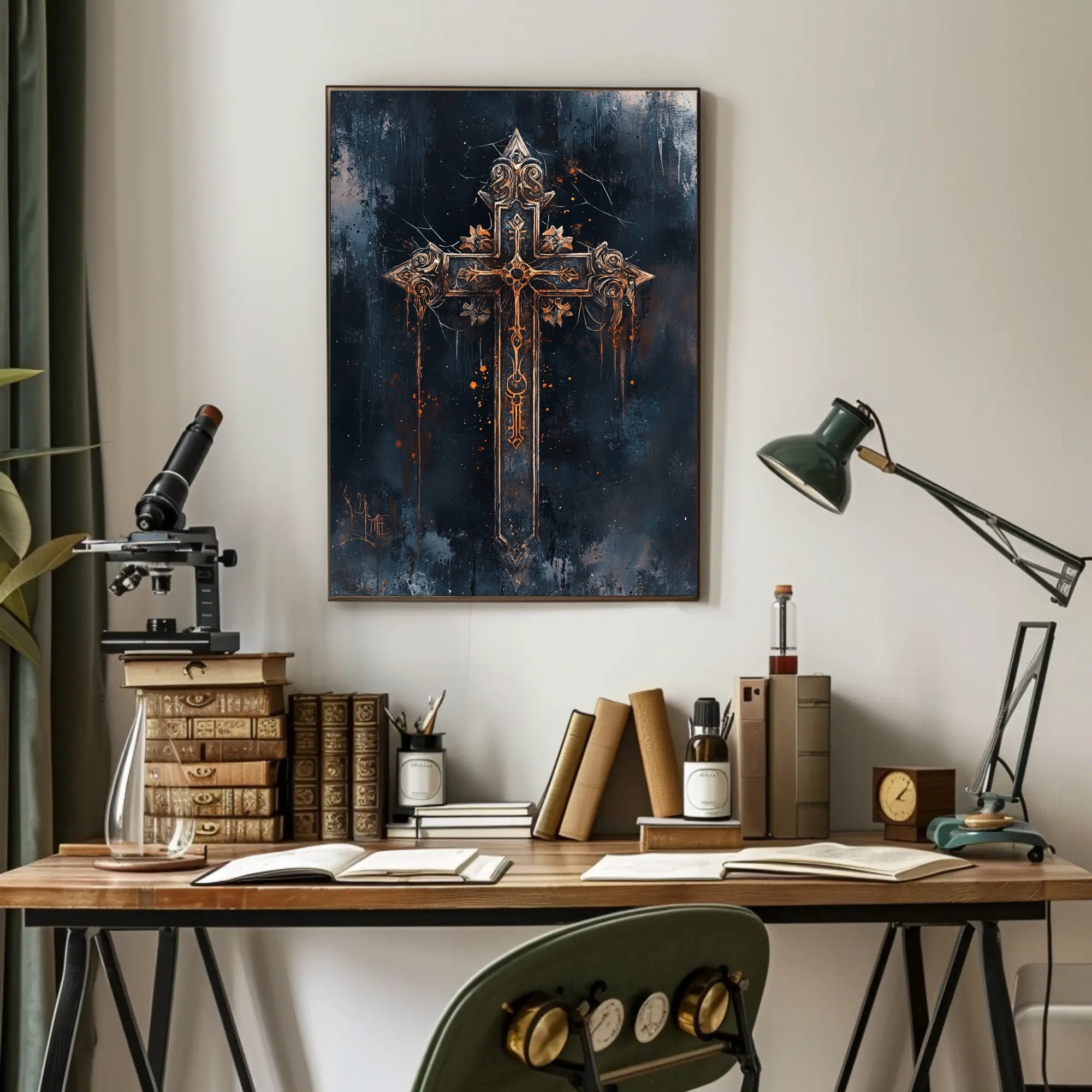 Ornate Gothic Cross Poster