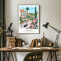 Palermo Illustrated Poster PosterGoat