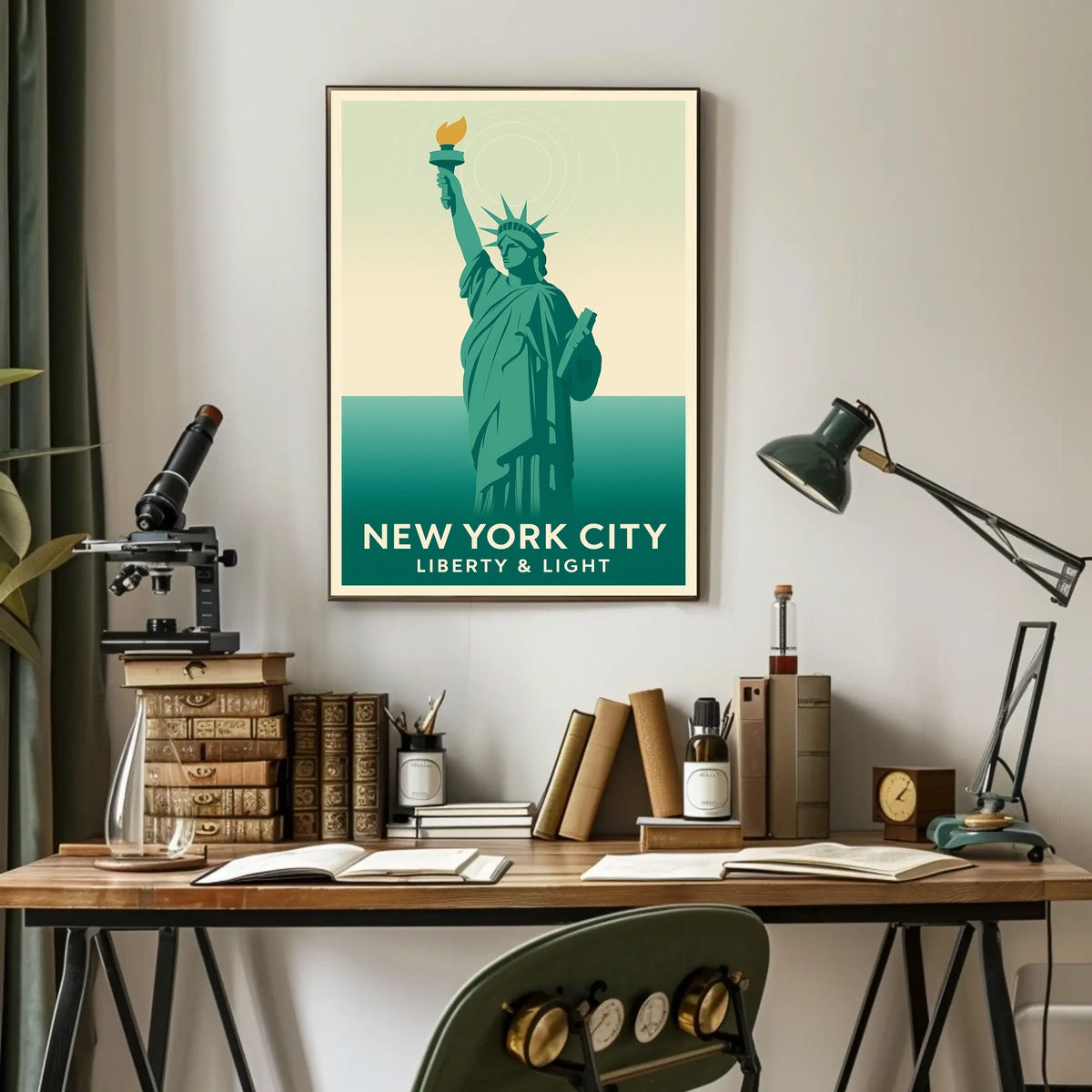 Statue of Liberty Poster Modern Travel City Wall Art