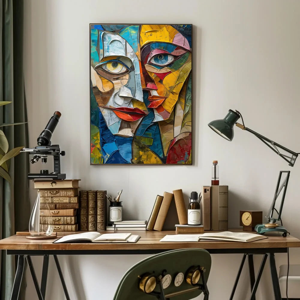 Futuristic Cityscape with Neon Lights Poster