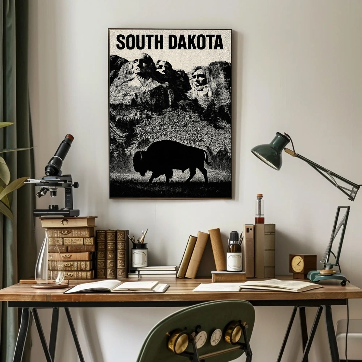 South Dakota Landmarks Poster