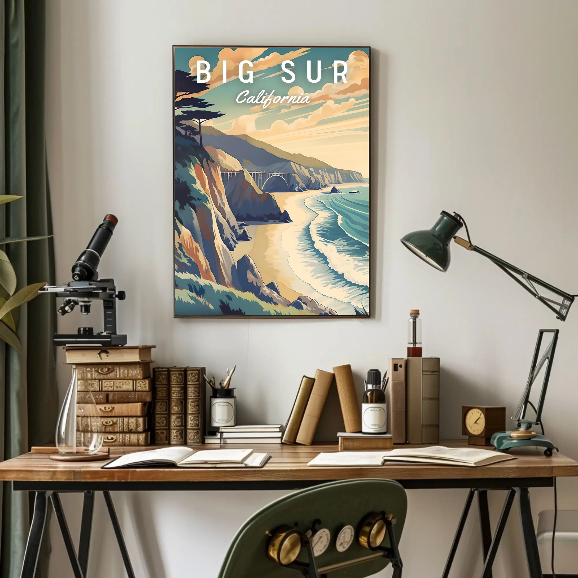 Big Sur Scenic Art Travel Poster