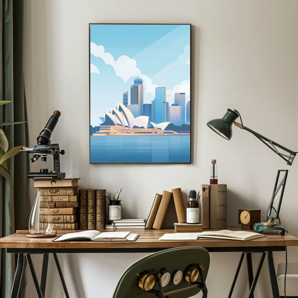 Sydney Opera House Modern Art Poster Print