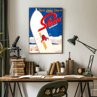 Ski Adventure in Stowe Vermont Travel Poster PosterGoat