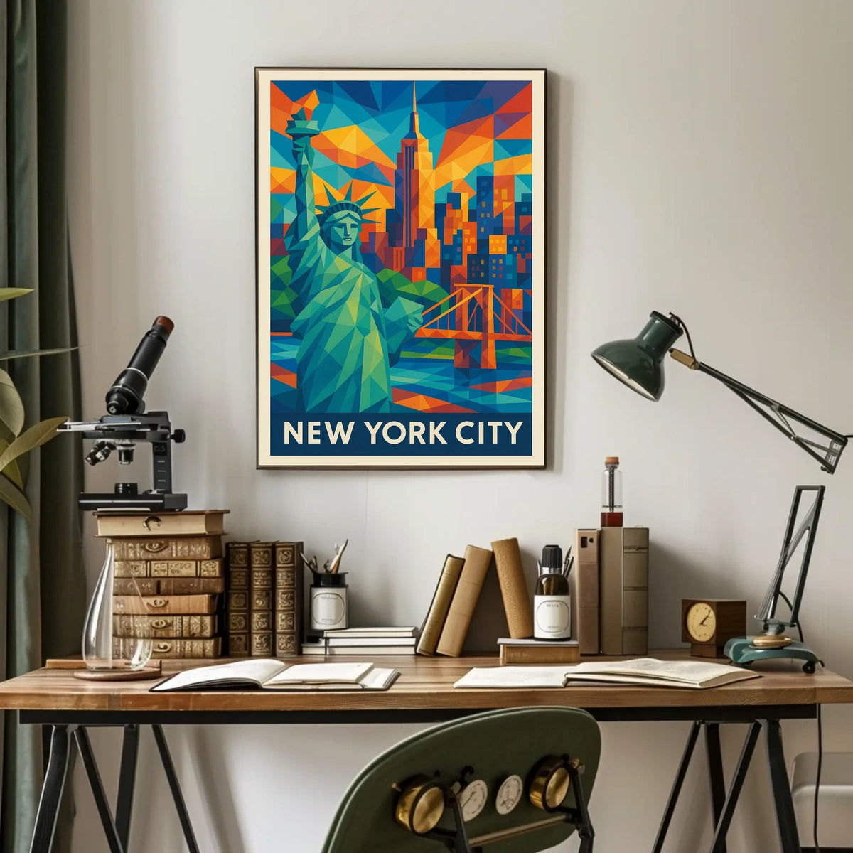 New York City Poster Modern Iconic Travel Wall Art