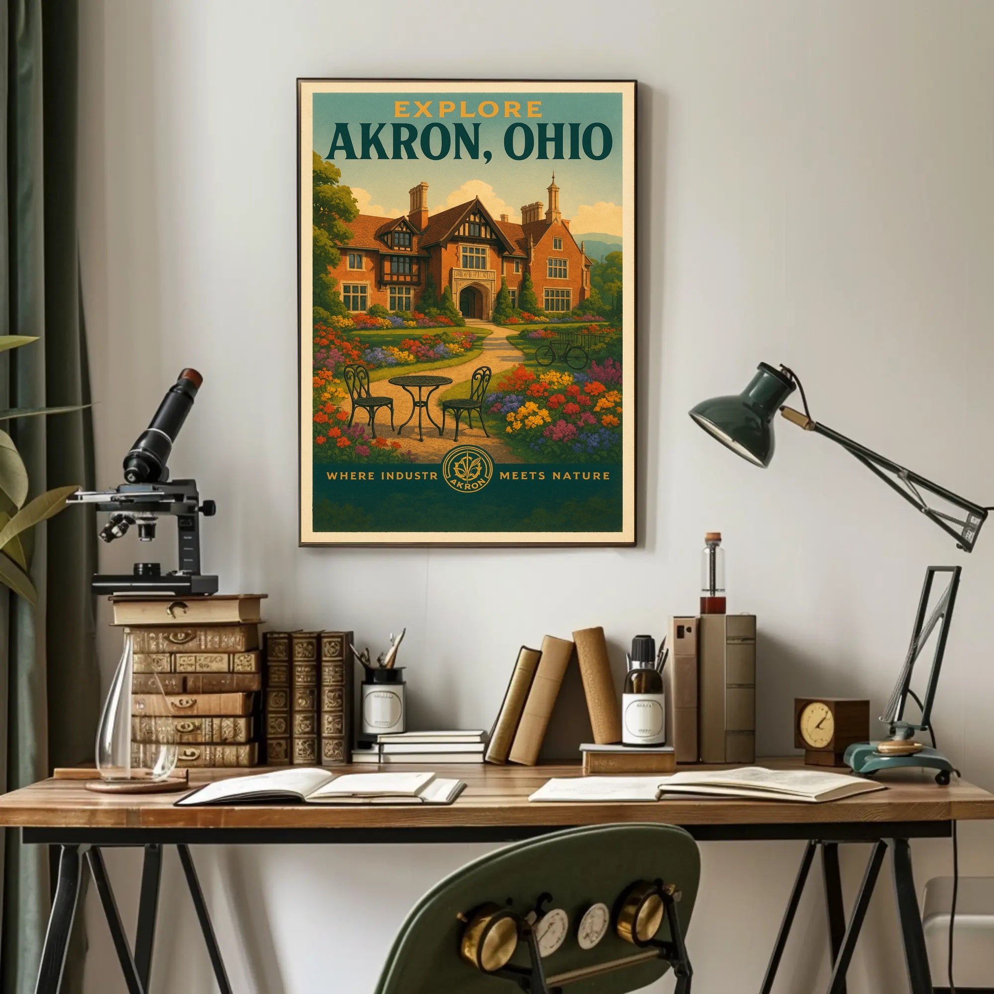 Explore Akron, Ohio Poster