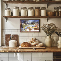 Naval Battle and Horsemen Poster