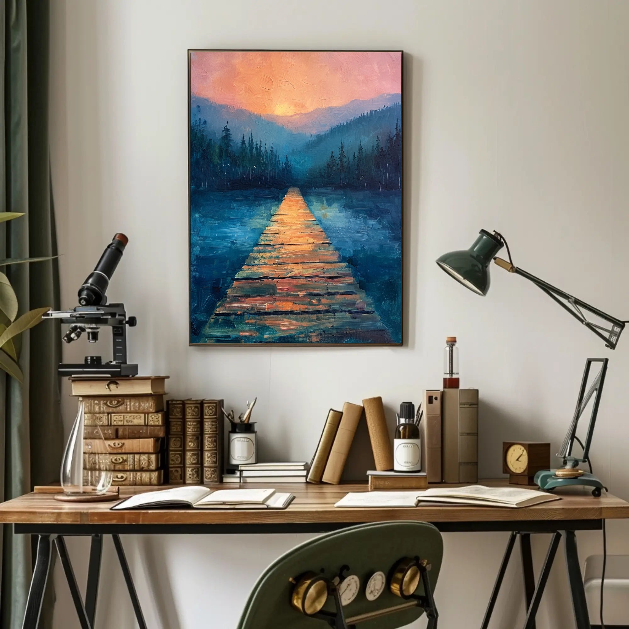 Serene Dreamlike Landscape Art Print - Abstract or Artistic Poster PosterGoat