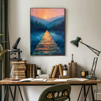 Serene Dreamlike Landscape Art Print - Abstract or Artistic Poster PosterGoat